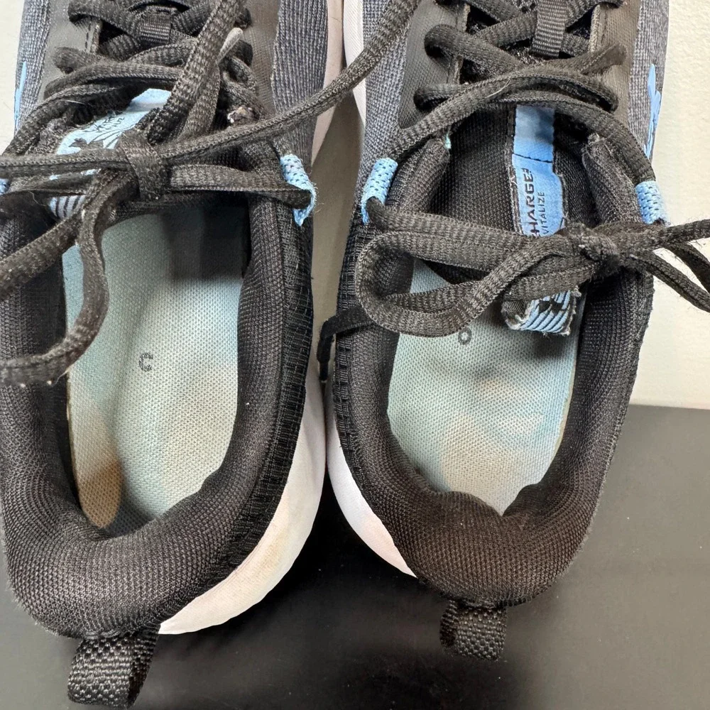 Under Armour Charged Vitalize Mens‎ 7.5 Running Shoes Black Blue 3026683-004 Gym